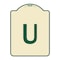 Signmission Designer Series Sign W/ Letter U, Tan & Green Heavy-Gauge Aluminum Sign, 24" x 18", TG-1824-22924 A-DES-TG-1824-22924 - alternate 1